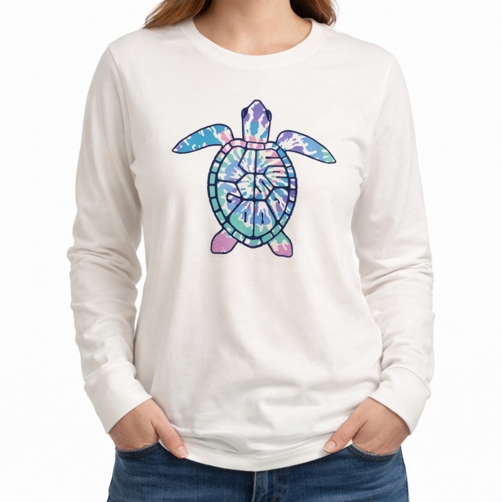 Life Is Good Turtle Crusher Long Sleeve Women's Large New